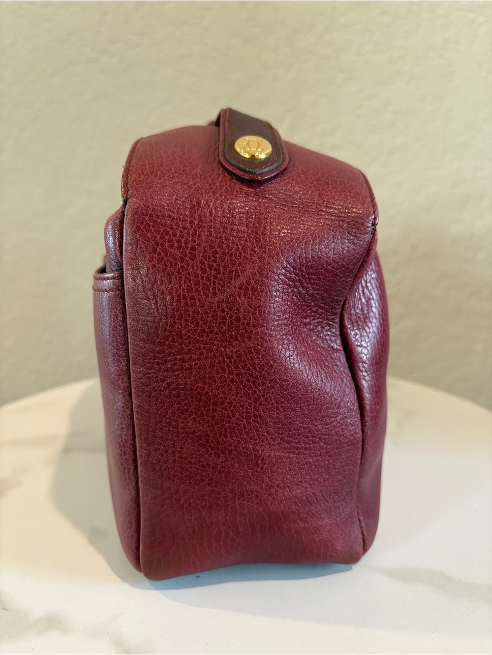 Cartier Bordeaux Leather Handbag - Picture 5 of 16